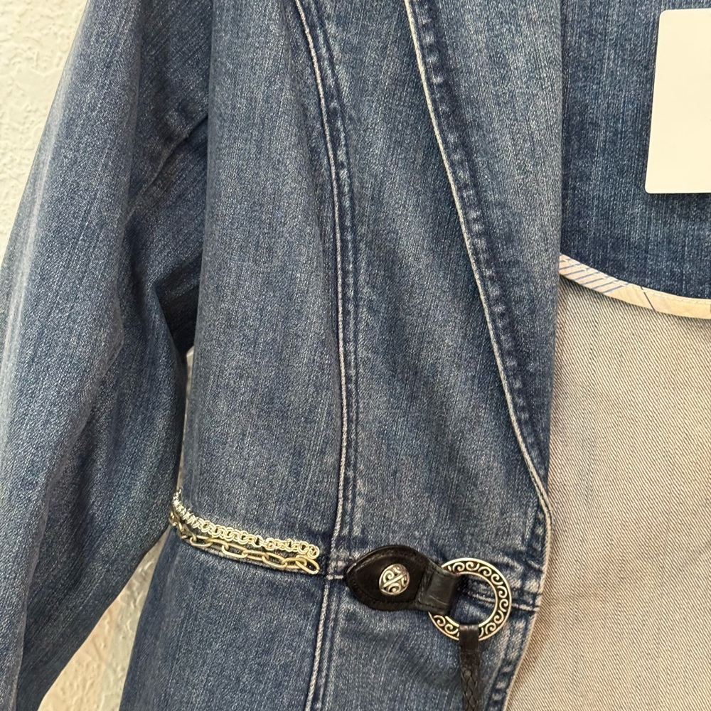 Brighton Blue Denim Jacket with Silver Accents - Picture 4 of 17